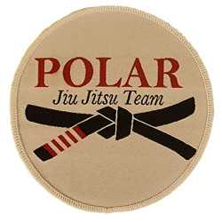 "Polar Jiu Jitsu Team -pätsi pyöreä pieni | Laadukas ja kestävä valinta kamppailulajien harrastajille"